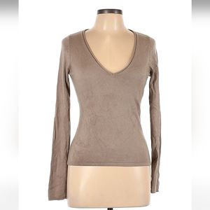Topshop Long Sleeve Top, Tan, Size 10, Euro 38